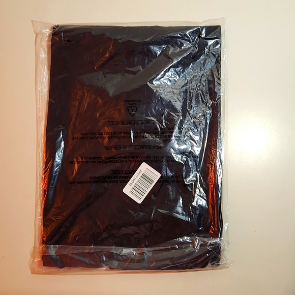 PUFF SLEEVE TEE BLACK HERITAGE SLUB KNIT COTTON - Plus Size 3X - Picture 4 of 8